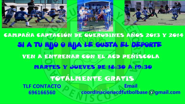 Ven a entrenar con el A.C.D. PEÑÍSCOLA