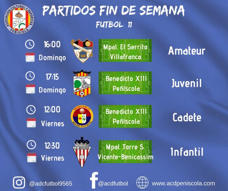 Partidos fin de semana 7/8 Dic