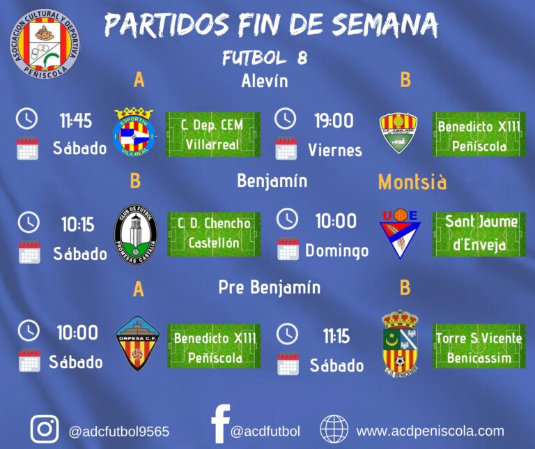 Partidos fin de semana 14/15 Dic