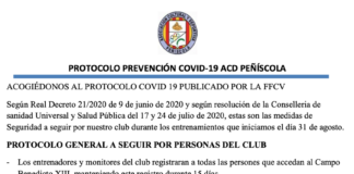 Protocolo prevención Covid-10 PERSONAS DEL CLUB
