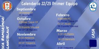 Calendario 22/23 Primer Equipo